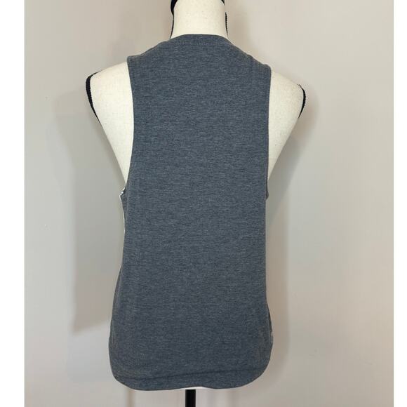Adidas Women's Medium Tank Top Sleeveless Gray Active Tops Round Neck - Picture 2 of 6